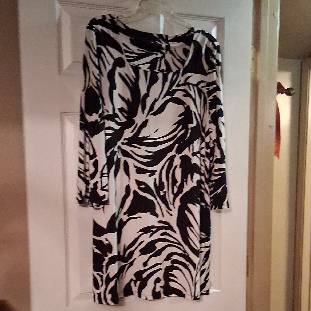 Black and White Patterned Dress